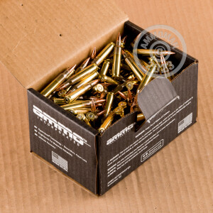 A photograph detailing the 5.56x45mm ammo with Penetrator bullets made by Ammo Incorporated.