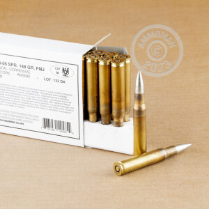 Photograph showing detail of 30-06 KYNOCH SURPLUS 148 GRAIN FMJ (1000 ROUNDS)