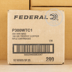 Image of the 300 WIN MAG FEDERAL VITAL-SHOK 180 GRAIN TROPHY COPPER POLYMER TIP (20 ROUNDS) available at AmmoMan.com.