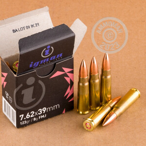 An image of bulk 7.62 x 39 ammo made by Igman Ammunition at AmmoMan.com.