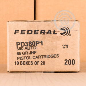 Image of the 380 ACP FEDERAL PUNCH 85 GRAIN JHP (20 ROUNDS) available at AmmoMan.com.