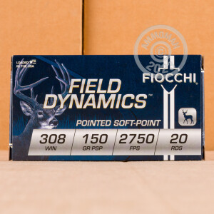 Image of .308 WINCHESTER FIOCCHI SHOOTING DYNAMICS 150 GRAIN PSP (20 ROUNDS)