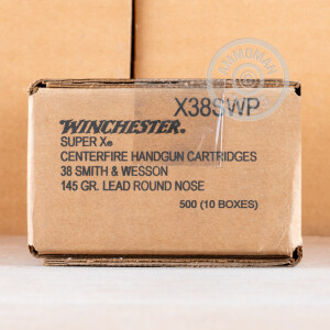 Image of the 38 SPECIAL WINCHESTER SUPER-X 145 GRAIN LRN (50 ROUNDS) available at AmmoMan.com.