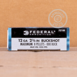 Image of the 12 GAUGE FEDERAL POWER-SHOK 2-3/4" 000 BUCK (250 ROUNDS) available at AmmoMan.com.