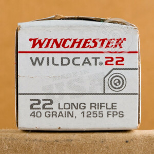 Photograph showing detail of 22 LR WINCHESTER WILDCAT 40 GRAIN LRN (5000 ROUNDS)