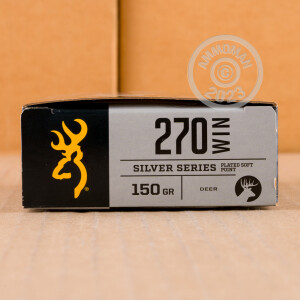 Photo of 270 Winchester soft point ammo by Browning for sale.
