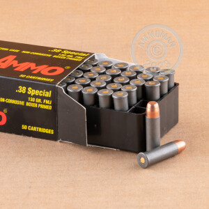 Photo detailing the 38 SPECIAL TULA 130 GRAIN FMJ (50 ROUNDS) for sale at AmmoMan.com.
