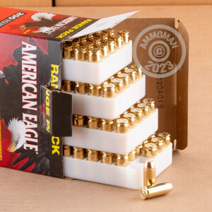 Photo detailing the 40 S&W FEDERAL AMERICAN EAGLE 180 GRAIN FMJ (200 ROUNDS) for sale at AmmoMan.com.