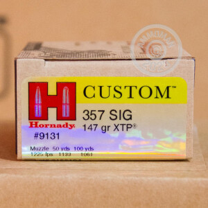 Image of 357 SIG HORNADY CUSTOM XTP 147 GRAIN JHP (20 ROUNDS)