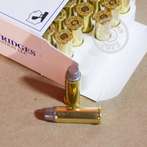 Image detailing the brass case and boxer primers on the Great Lakes ammunition.