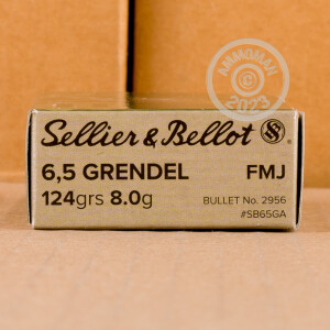Image of 6.5 GRENDEL SELLIER & BELLOT 124 GRAIN FMJ (600 ROUNDS)