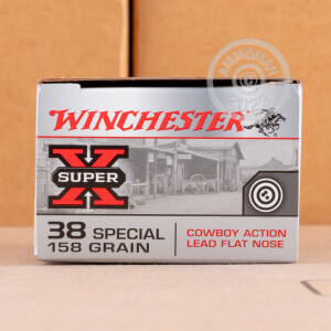 Image of the 38 SPECIAL WINCHESTER SUPER-X COWBOY ACTION 158 GRAIN LFN (50 ROUNDS) available at AmmoMan.com.