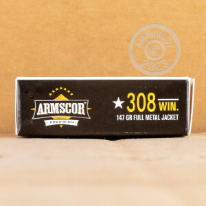 A photo of a box of Armscor ammo in 308 / 7.62x51.