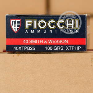 Image of 40 S&W FIOCCHI 180 GRAIN XTP (25 ROUNDS)