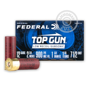 Image of 12 GAUGE FEDERAL TOP GUN SUBSONIC 2-3/4" 1-1/8 OZ. #7.5 Shot (250 ROUNDS)