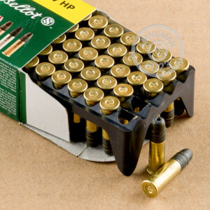 Photograph showing detail of .22 LR SELLIER & BELLOT 38 GRAIN HP (500 ROUNDS)