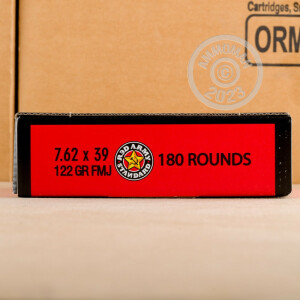 Image of 7.62 x 39 ammo by Red Army Standard that's ideal for training at the range.