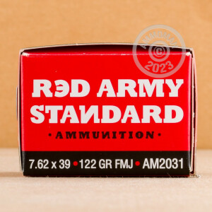 Image detailing the steel case on the Red Army Standard ammunition.