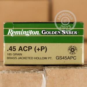 Image of .45 ACP +P REMINGTON GOLDEN SABER 185 GRAIN JHP (500 ROUNDS)