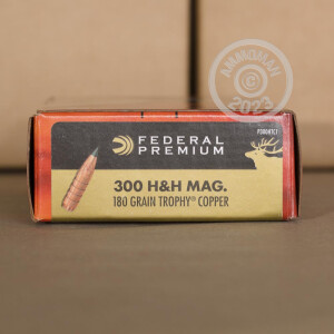 Image of the 300 H&H FEDERAL VITAL-SHOK 180 GRAIN JHP (20 ROUNDS) available at AmmoMan.com.