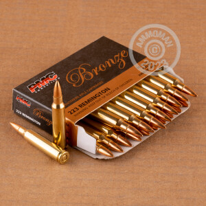 Image of 223 Remington ammo by PMC that's ideal for training at the range.