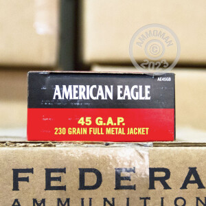 Image of the .45 GAP FEDERAL 230 GRAIN FULL METAL JACKET (1000 ROUNDS) available at AmmoMan.com.