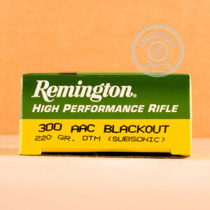 Photo of 300 AAC Blackout Open Tip Match ammo by Remington for sale.