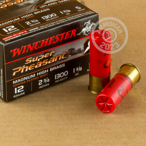 Image of the 12 GAUGE WINCHESTER SUPER PHEASANT 2-3/4" 1-3/8 OZ. #5 SHOT (250 ROUNDS) available at AmmoMan.com.