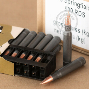 Photograph showing detail of 30-06 SPRINGFIELD WPA MILITARY CLASSIC 168 GRAIN FMJ (500 ROUNDS)