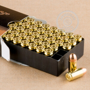 Photo detailing the .380 ACP PMC 90 GRAIN Full Metal Jacket #380A (1000 ROUNDS) for sale at AmmoMan.com.