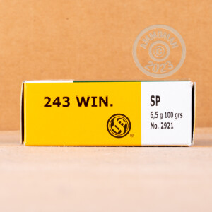 Image of the 243 WIN SELLIER & BELLOT 100 GRAIN SOFT POINT (20 ROUNDS) available at AmmoMan.com.