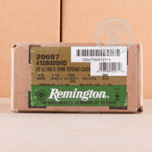 Photo detailing the 410 BORE REMINGTON ULTIMATE DEFENSE 2-1/2" 000 BUCKSHOT (15 ROUNDS) for sale at AmmoMan.com.