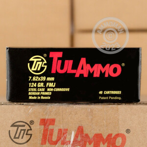 Image of the 7.62X39MM TULA 124 GRAIN FMJ (1000 ROUNDS) available at AmmoMan.com.