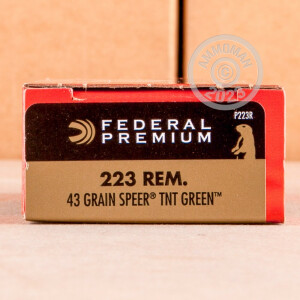 A photograph detailing the 223 Remington ammo with HP bullets made by Federal.