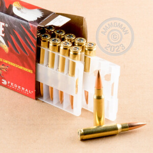 Image of 7.62X51MM FEDERAL AMERICAN EAGLE 168 GRAIN OPEN TIP MATCH (20 ROUNDS)