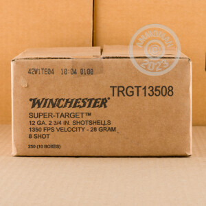 Image of 12 GAUGE WINCHESTER SUPER TARGET 2-3/4" 1 OZ. #8 SHOT (250 ROUNDS)
