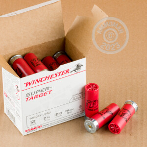 Image of the 12 GAUGE WINCHESTER SUPER TARGET 2-3/4" 1 OZ. #8 SHOT (250 ROUNDS) available at AmmoMan.com.