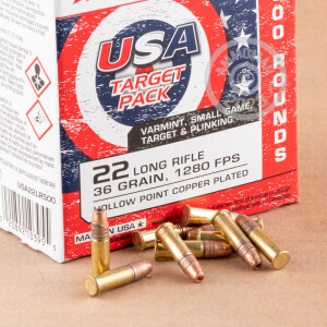 Image of the 22 LR WINCHESTER USA GAME & TARGET 36 GRAIN CPHP (5000 ROUNDS) available at AmmoMan.com.