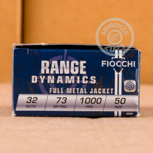 Image of the 32 ACP FIOCCHI 73 GRAIN FMJ (50 ROUNDS) available at AmmoMan.com.