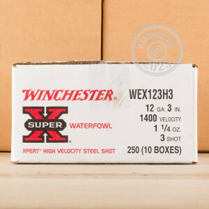 Image of the 12 GAUGE WINCHESTER XPERT HIGH VELOCITY 3“ 1 1/4 OZ. #3 SHOT (25 ROUNDS) available at AmmoMan.com.