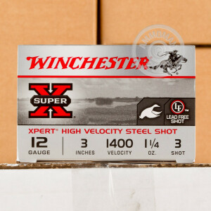 Image of 12 GAUGE WINCHESTER XPERT HIGH VELOCITY 3“ 1 1/4 OZ. #3 SHOT (25 ROUNDS)