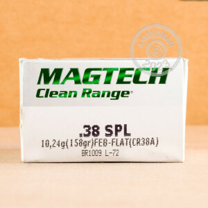 Image of the 38 SPECIAL MAGTECH CLEAN RANGE 158 GRAIN FEB (50 ROUNDS) available at AmmoMan.com.