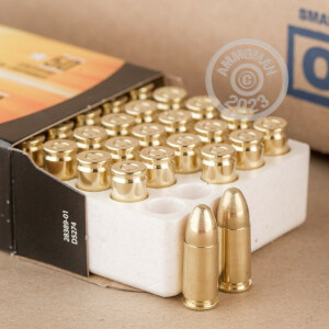 Image of Armscor 9mm Luger pistol ammunition.
