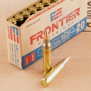 Photo of 5.56x45mm HP ammo by Hornady for sale.