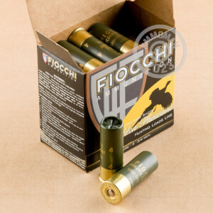 Image of the 12 GAUGE FIOCCHI GOLDEN PHEASANT 2-3/4" 1-3/8 OZ. #4 NICKEL PLATED SHOT (25 ROUNDS) available at AmmoMan.com.