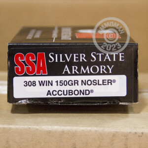 Photo of 308 / 7.62x51 Nosler AccuBond ammo by Silver State Armory for sale.