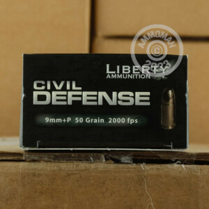Image of 9mm Luger pistol ammunition at AmmoMan.com.