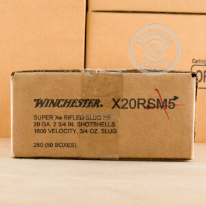 Image of 20 GAUGE WINCHESTER SUPER-X 2-3/4" HP RIFLED SLUG (5 ROUNDS)