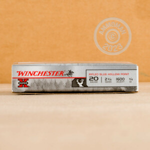 Photograph showing detail of 20 GAUGE WINCHESTER SUPER-X 2-3/4" HP RIFLED SLUG (5 ROUNDS)