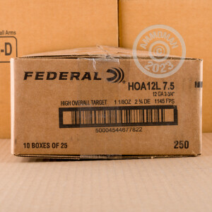 Image of 12 GAUGE FEDERAL HIGH OVER ALL 2-3/4" 1-1/8 OZ. #7.5 SHOT (25 ROUNDS)